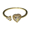 GOLD HEART ADJUSTABLE RING