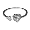 SILVER HEART ADJUSTABLE RING