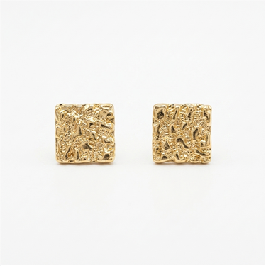 Crackle Square Stud Earrings
