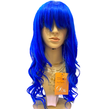 LONG BLUE WAVY HAIR WIG