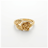 Gold Solid Rose Flower Open Adjustable Toe Ring