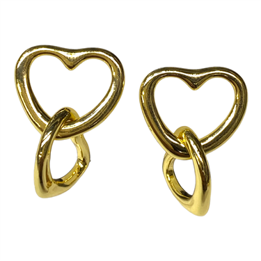 GD HEART DANGLING EARRING