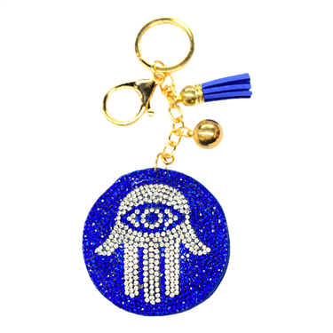 GOLD EVIL EYES HAND KEYCHAIN