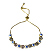 GOLD RHINESTONE EVIL EYE BRACELET