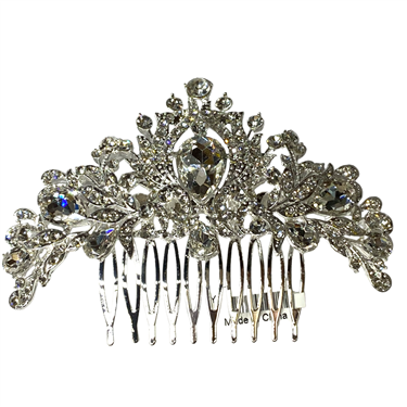 SILVER HAIR COMB