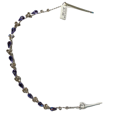 SILVER LAVENDER LONG HAIR COMB
