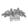 SILVER FLOWER HAIR COMB