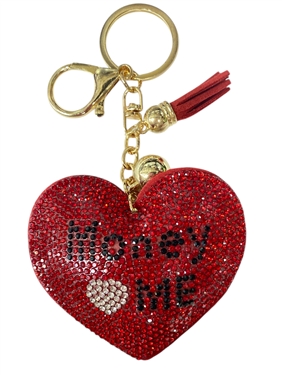 HEART "MONEY LOVES ME" KEYCHAIN