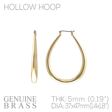 GOLD HOLLOW HOOP