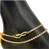 GOLD SNAKE ANKLET SET