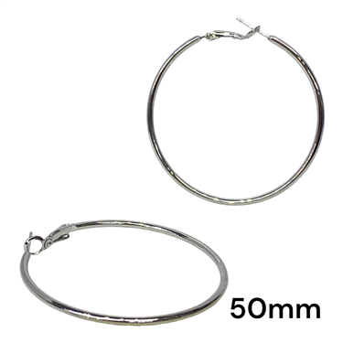 SILVER THIN HOOPS