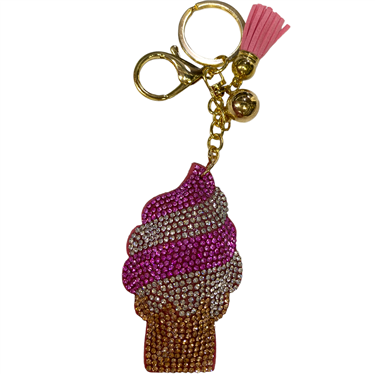 PINK ICE CREAM KEYCHAIN