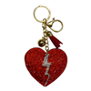 RED HEART BROKEN KEYCHAIN