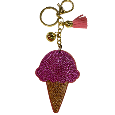 PINK ICE CREAM KEYCHAIN