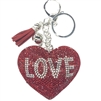 RED ''LOVE'' HEART KEYCHAIN