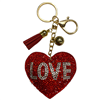 RED ''LOVE'' HEART KEYCHAIN