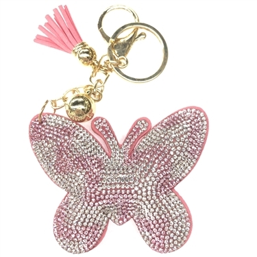 PINK BUTTERFLY KEYCHAIN