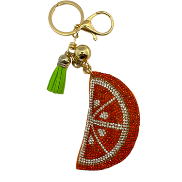 HALF ORANGE FOOD KEYCHAIN