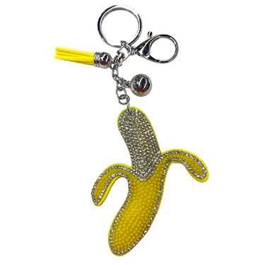 YELLOW BANANA KEYCHAIN FOOD