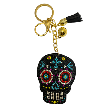 BLACK SKELETON KEYCHAIN