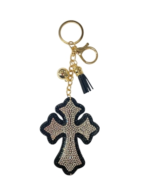 GOLD BLACK SILVER KEYCHAIN