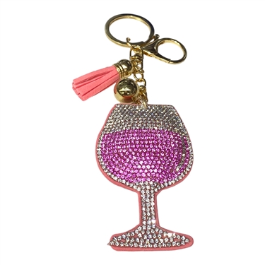 PINK WINE KEYCHAIN