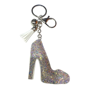 WHITE HIGH HEEL KEYCHAIN