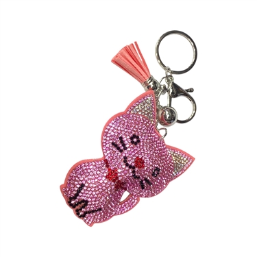 PINK CAT KEYCHAIN