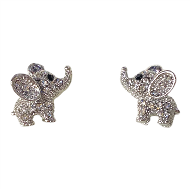 SILVER ELEPHANT EARRING