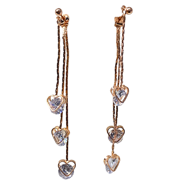 ROSE GOLD HEART EARRING