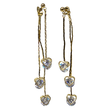 GOLD HEART EARRING