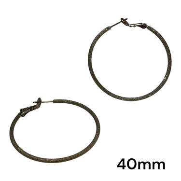 BLACK THIN HOOPS