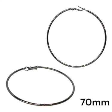 BLACK THIN HOOPS