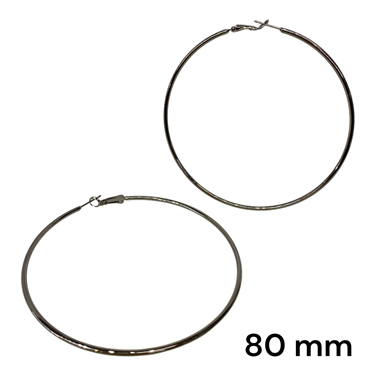 BLACK THIN HOOPS
