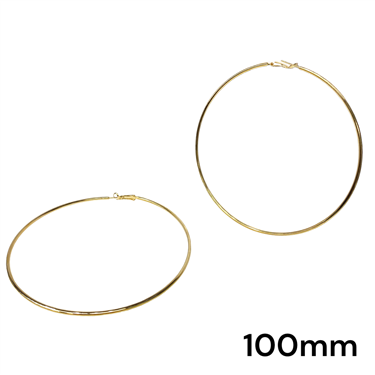 GOLD 100MM HOOPS