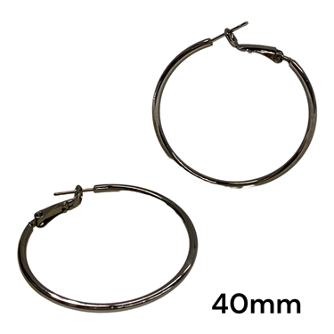 BLACK THIN HOOPS