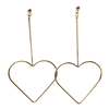 GOLD DANGLING HEART EARRING