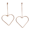 ROSE GOLD DANGLING HEART EARRING
