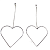 SILVER DANGLING HEART EARRING