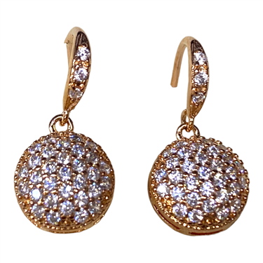 ROSEGOLD BALL DANGLING EARRING