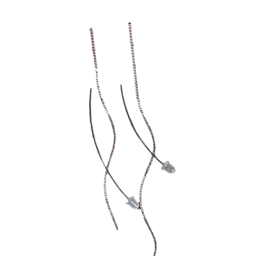 SILVER LINE DANGLING EARRING