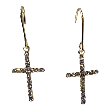 GOLD CROSS EARRING