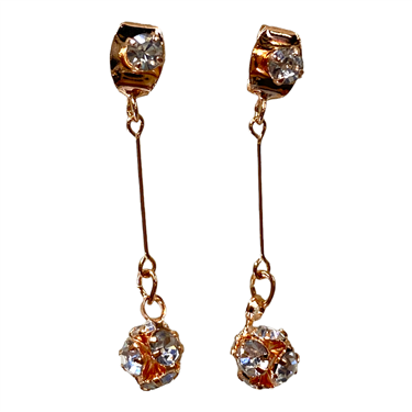ROSEGOLD BALL DANGLING EARRING