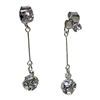 SILVER BALL DANGLING EARRING