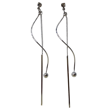 SILVER DANGLING EARRING