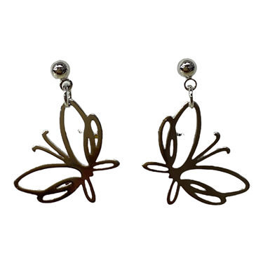 SILVER BUTTERFLY EARRING