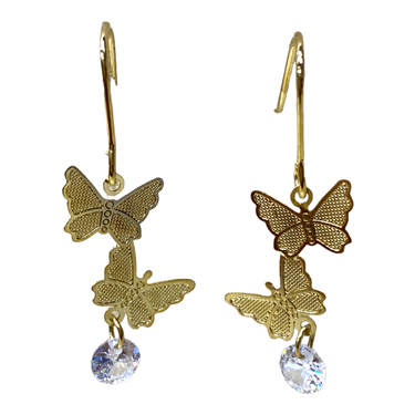 GOLD BUTTERFLY EARRING