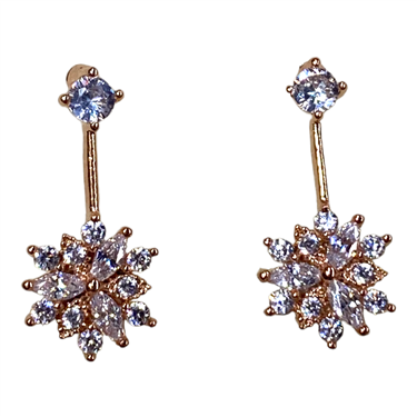 ROSE GOLD SNOW FLOWER EARRING
