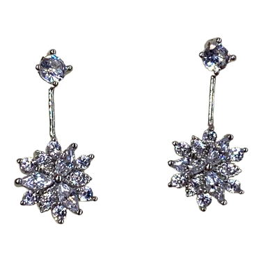 SILVER SNOWFLAKE EARRING