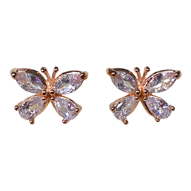 ROSEGOLD BUTTERFLY STUD EARRING